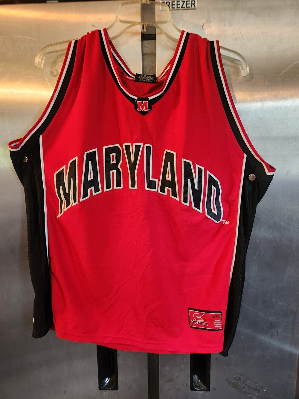 Maryland Terrapins Colosseum Basketball Jersey Mens XL Red Black